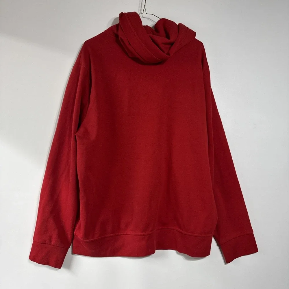 POLO RALPH LAUREN CHENILLE BLACKWATCH P PATCH XL FULL ZIP HOODIE RED Varsity